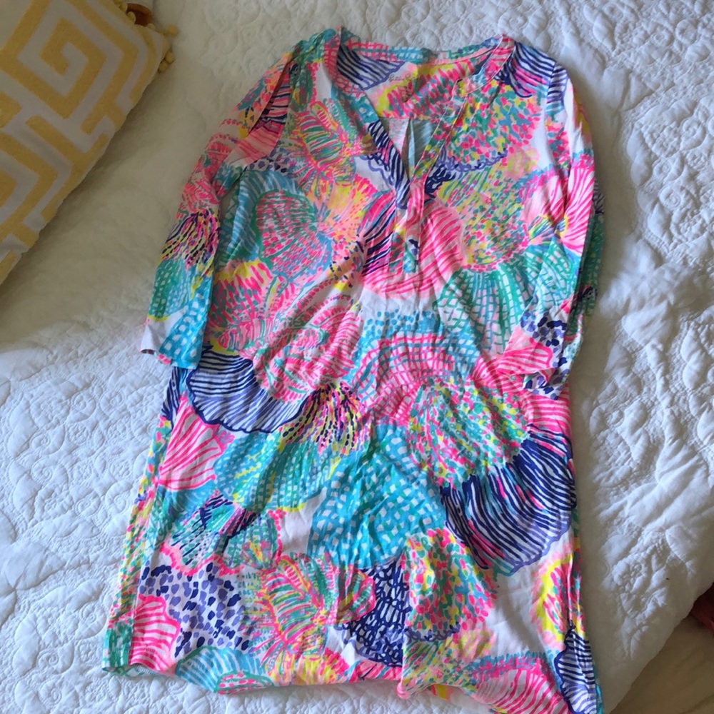 Lilly Pulitzer v neck cotton dress size small